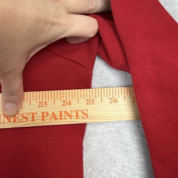 Vtg Christmas Cardigan Jacket Womens 1X Red Embroidery Santa Holiday Grandmacore - Picture 9 of 12